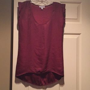 Cotton On Burgandy Top With a U Neckline.-XS-